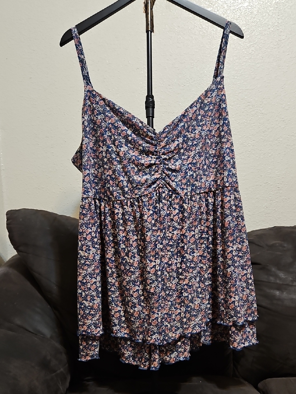 NWT torrid Navy Blue Floral Ruched Camisole